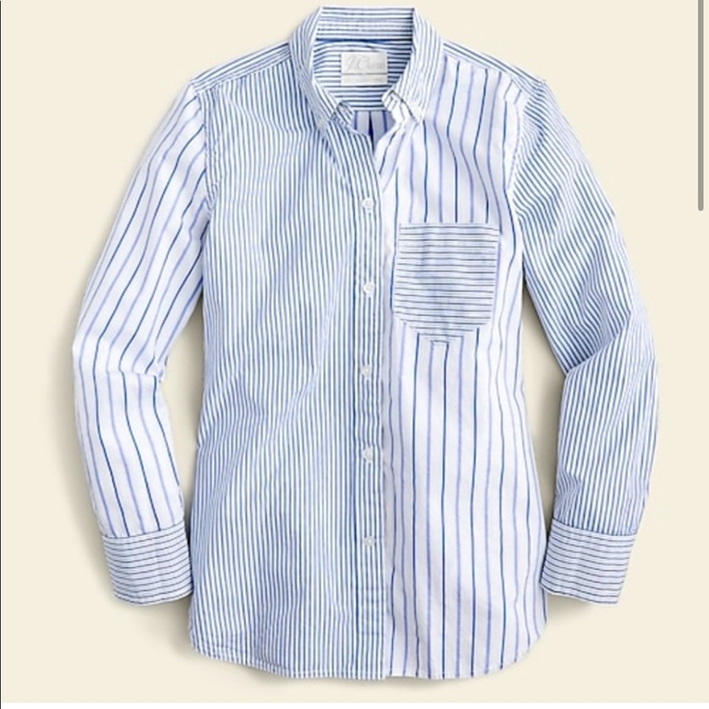 J. Crew Classic Striped Button Up